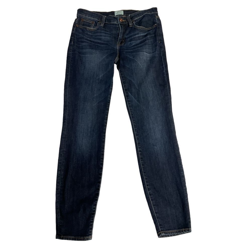 J. Crew Women's Toothpick Low Rise Skinny Jeans Size 28 Blue Dark Wash‎ Denim